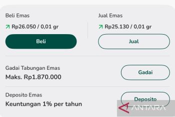 Harga emas di Pegadaian melonjak lagi, UBS sentuh Rp2,918 juta per gram hari ini