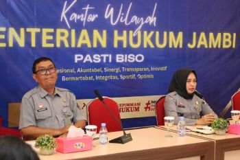Divisi Pelayanan Hukum Kanwil Kemenkum Jambi gelar rapatinternal bahas program kerja