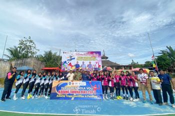 PT Timah dukung Turnamen Voli Antar Desa di Bangka Selatan