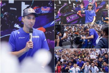 Pembalap Yamaha Toprak Razgatlolu sapa pelajar SMK Negeri 39 Jakarta