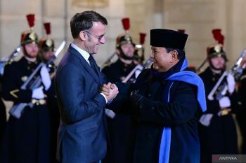 Prabowo kembali dijamu Macron di Istana lyse Paris
