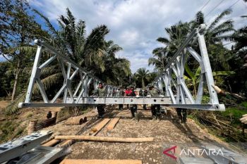 TNI AD bangun jembatan modular hubungkan tiga kecamatan di Aceh Utara
