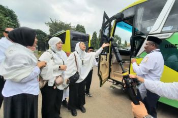 Simulasi puncak haji, calon petugas haji lakukan gladi posko Armuzna