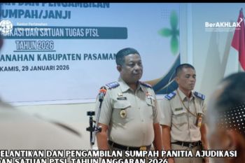 Panitia Ajudikasi dan Satgas PTSL 2026 Pasaman diambil sumpah dan janjinya, Ikram Abdul Haris: Pentingnya komitmen, integritas dan tanggung jawab
