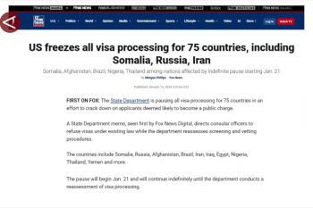 Visa imigran AS resmi dihentikan, ini daftar 75 negara terdampak