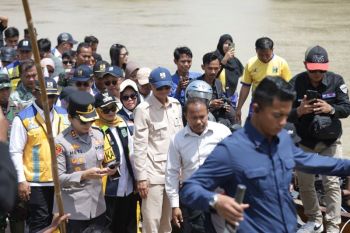Menteri PU tinjau kondisi Jembatan Way Bungur Lampung Timur