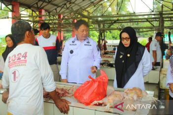 Pemkab Bangka Barat pantau sembako di pasar jelang Imlek