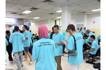 Empat tiang pondasi Jembatan 2 Dompak Tanjungpinang putus