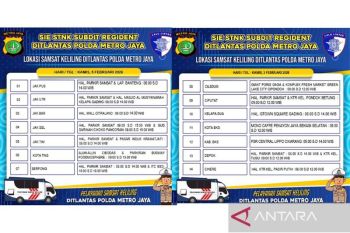 Kamis, Samsat Keliling tersedia di 14 wilayah Jadetabek