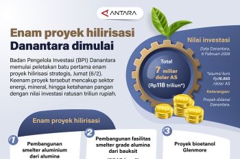 Enam proyek hilirisasi Danantara dimulai