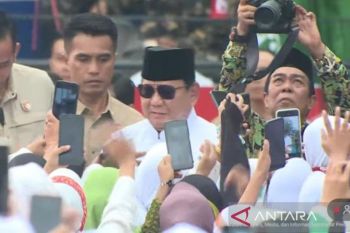 Presiden Prabowo hadiri acara Mujahadah Kubro NU di Malang, disambut ribuan nahdiyin