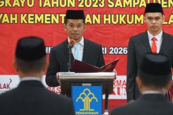 Lantik Pejabat Manajerial, Kakanwil Kemenkum Sulbar tekankan integritas