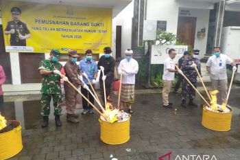Kejari Denpasar musnahkan barang bukti kasus narkotika di awal tahun