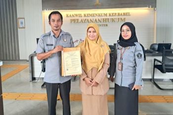 Kemenkum Babel dampingi pendaftaran Hak Cipta "Sobat Hebat" Bebas Tuberkulosis