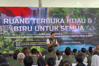 Minsiter promotes green open spaces as part of disaster mitigation