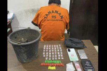 Polda Babel amankan pria simpan 41 paket sabu di kontrakan
