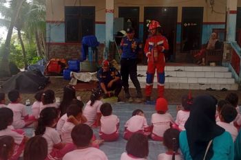 Gulkarmat edukasi mitigasi kebakaran kepada pelajar di Pulau Seribu