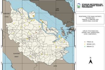 204 dari 280 titik panas di Provinsi Riau berada di Bengkalis