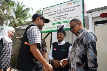 Dompet Dhuafa, Indosat dan Tokopedia hadirkan sumur bor bagi penyintas banjir di Aceh