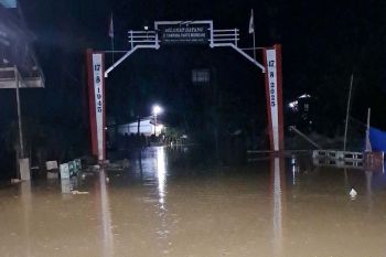 Banjir susulan akibat luapan sungai di Pidie Jaya berangsur surut
