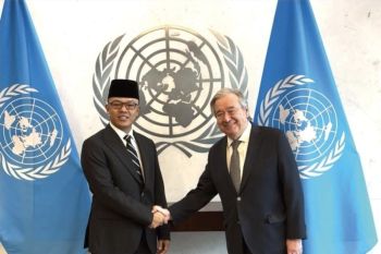 Indonesia, UN chief push Palestine peace, stronger multilateralism