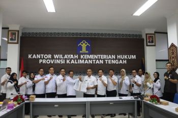 Kanwil Kemenkum Kalteng harmonisasi Ranperbup Jamsosnaker Pulang Pisau