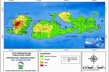 BMKG: Lombok Barat waspada hujan lebat akhir Februari
