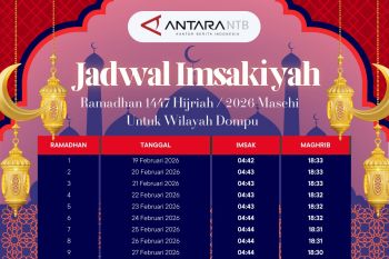 Jadwal Sahur dan Buka Puasa Ramadhan 2026 di Dompu