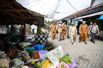 Bupati Tapin cek harga bapok di pasar keraton