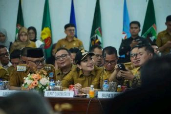 Bupati Annisa hadiri Rakor percepatan rehabilitasi dan Rekonstruksi Pascabencana bersama Mendagri