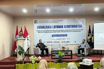 Kakanwil Kemenkum Sulbar tekankan peran strategis notaris
