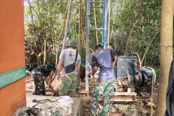 Satgas TMMD Bangka Selatan bangun sumur bor penuhi kebutuhan air bersih di Pulau Lepar