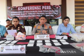 Polres Bintan: Pengungkapan kasus 2 kg sabu selamatkan ribuan jiwa