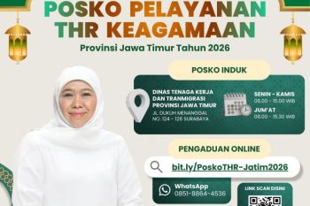Pemprov Jatim buka 54 posko layanan THR 2026