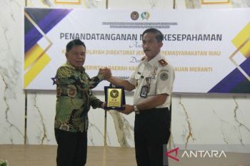 Kepala Lapas Pekanbaru Hadiri Penandatanganan MoU Kanwil Ditjenpas Riau dengan Pemkab Kepulauan Meranti