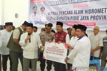 Kemensos serahkan bantuan Rp241 miliar untuk korban bencana Pidie Jaya