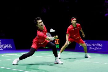 Ganda putra Indonesia maju ke babak kedua Swiss Open