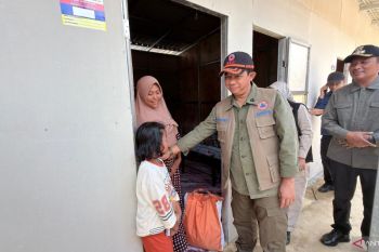 BNPB: 133 KK di Rigeb Gayo Lues sudah pindah dari tenda ke huntara