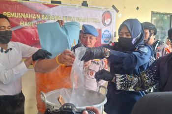 Polresta Palu musnahkan 1,9 kg sabu