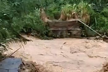 BPBD OKU Selatan lakukan penanganan darurat jembatan putus di Desa Bunut