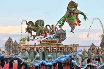 Parade ogoh-ogoh Sanur Metangi jelang Nyepi