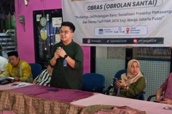 PAM Jaya ajak warga Petamburan dukung program pipanisasi air bersih