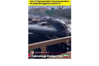 Hoaks! Video Iran jatuhkan pesawat pembom B-2 milik Amerika