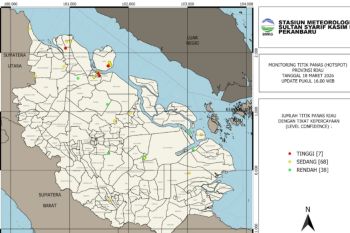 Jelang lebaran, 113 titik panas masih ada di Provinsi Riau