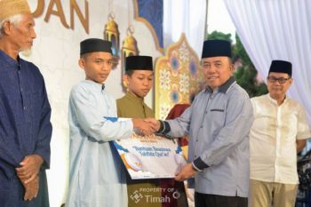 Santri Tahfiz di Toboali bersyukur terima bantuan pendidikan PT Timah
