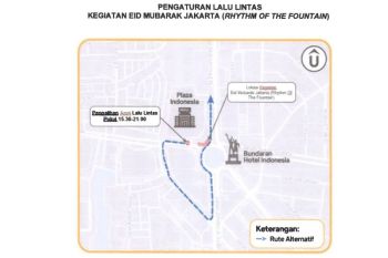Ini transportasi umum bagi warga yang ingin ke "Eid Mubarak Jakarta"