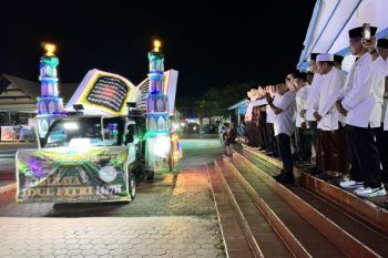 Puluhan Kendaraan Hias Ikuti Pawai Takbiran di Kabupaten Bulungan