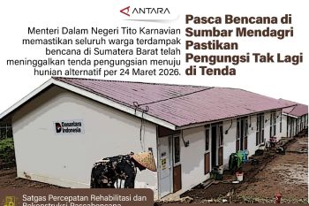 Pascabencana di Sumbar, Mendagri pastikan pengungsi tak lagi di tenda