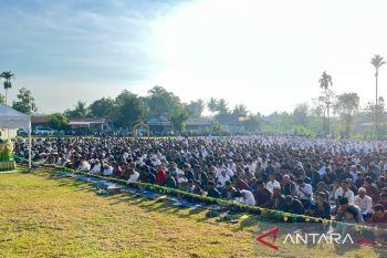 Umat Islam Simalungun ramaikan lokasi Shalat Idul Fitri 1447 H