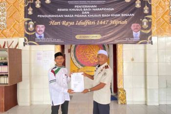 Seorang warga binaan Rutan Banda Aceh bebas usai dapat remisi